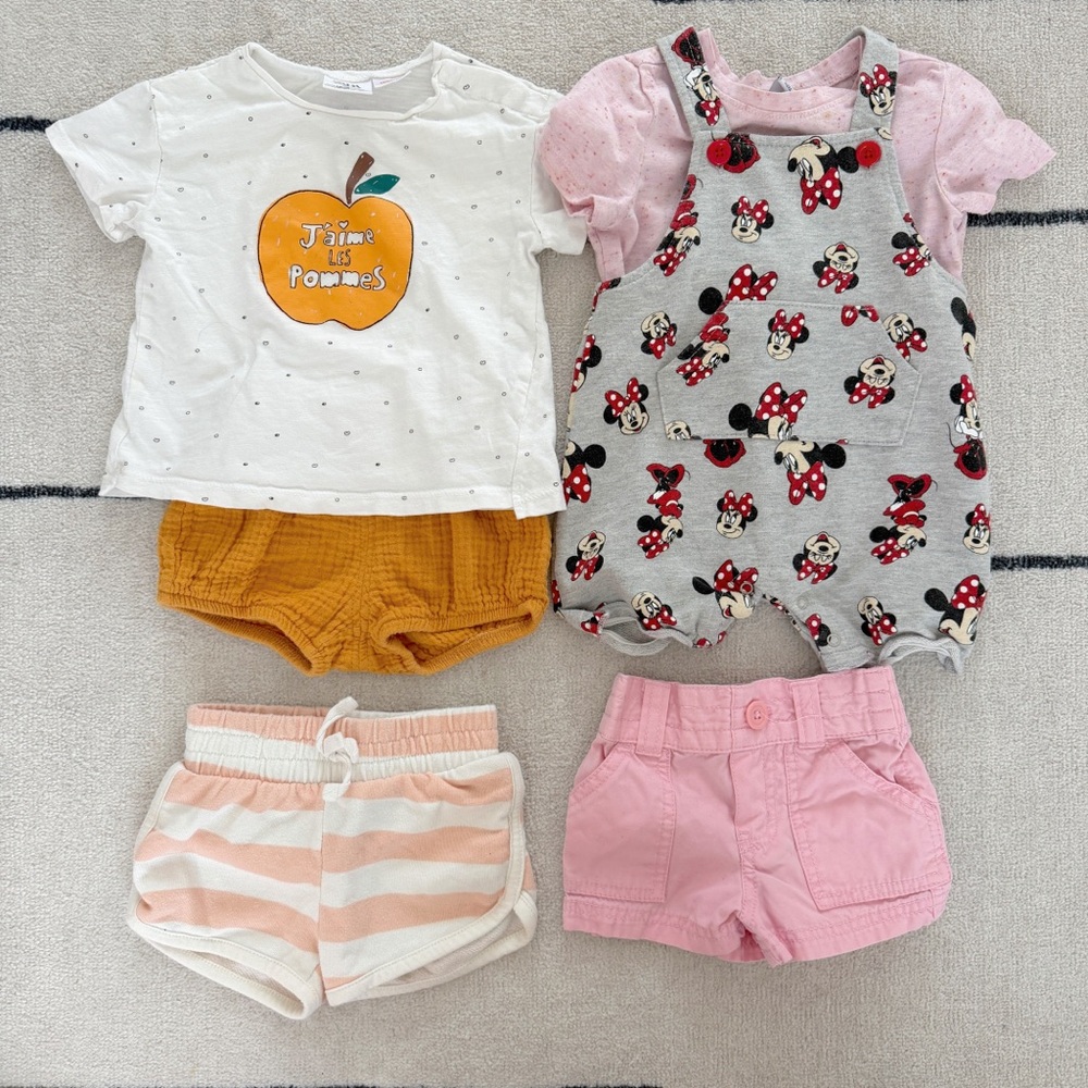 TODDLER GIRL BUNDLE: SUMMER OUTFITS 12-18 MONTHS ZARA DISNEY CIRCO OLD NAVY
